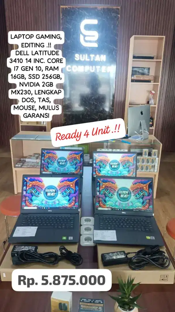 GAMING DELL 14 INC CORE I7 FULLSET.! NVIDIA 2GB, MULUS, GARANSI