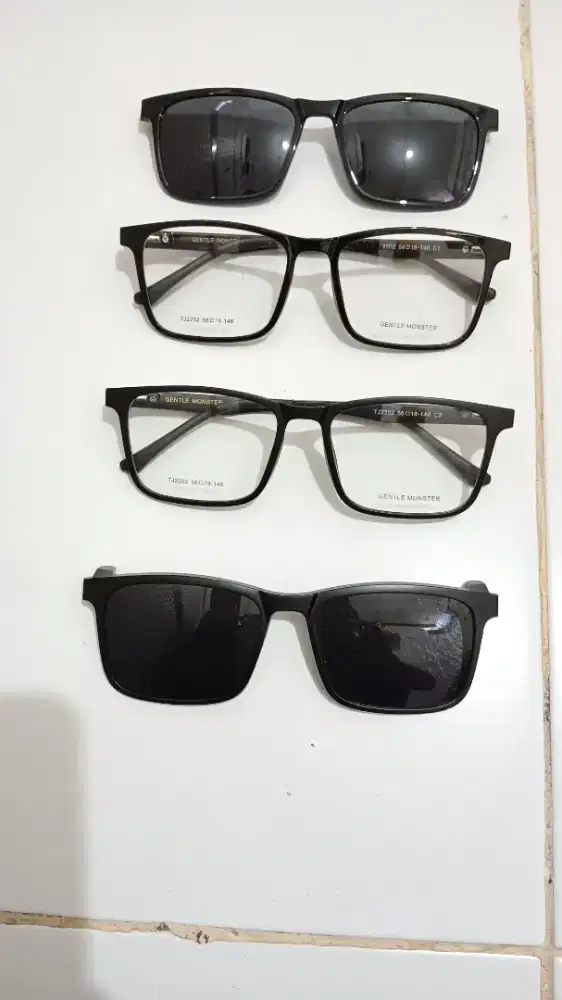 Mahadika optisien,menjual frame ada clip onnya sdh polarized