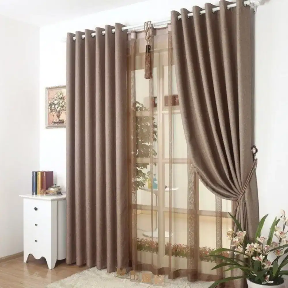 Pasang gordyn gorden murah vertikal roll blind jasa wallpaper dinding