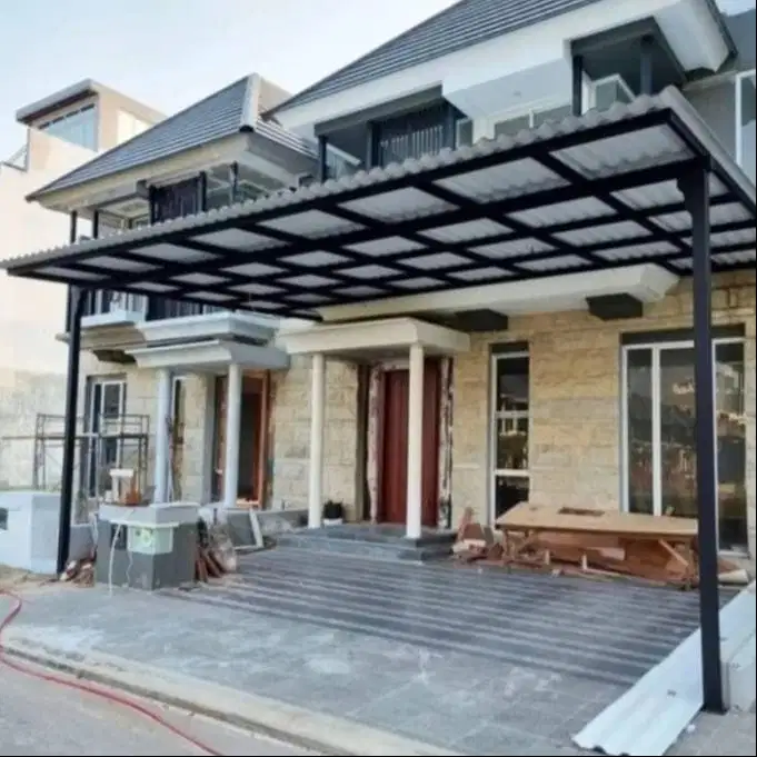 kanopi besi hollow galvanis atap alderon double