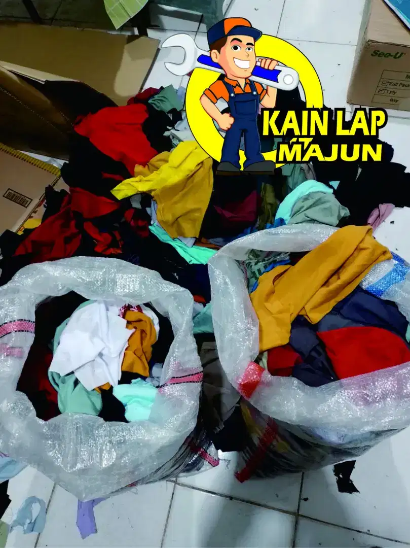 Kain lap majun berkualitas untuk.keperluan bengkel danmpabrik