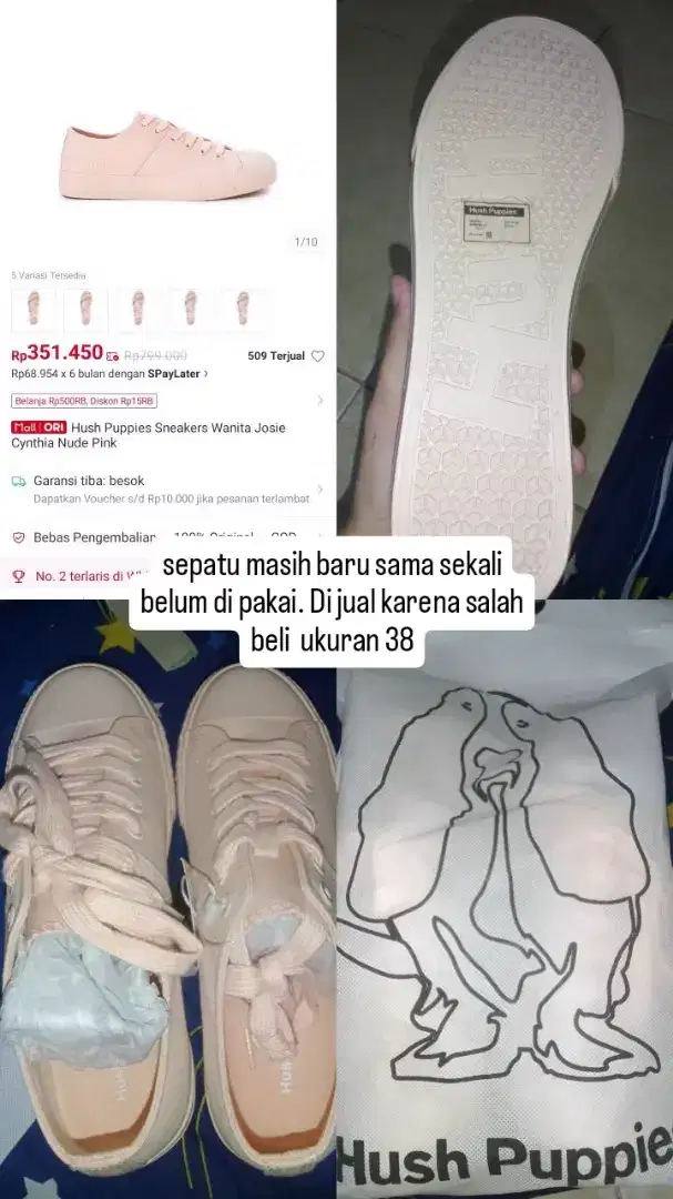 Sepatu baru belum sama sekali dipakai