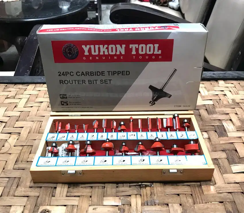 Mata Router Kayu Berujung Karbida Yukon Tool 1 set (24 PCS)