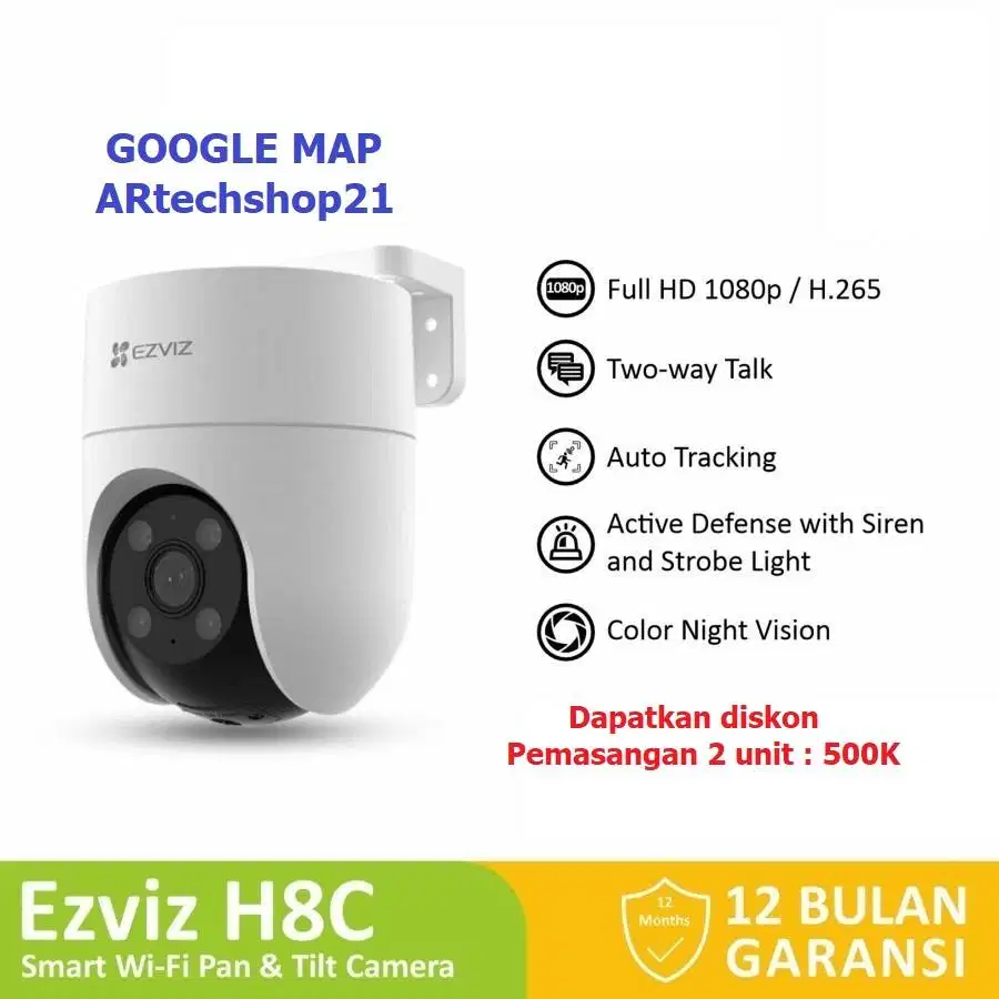 Camera CCTV outdoor EZVIZ H8C Buy 1 GET 1 FREE PASANG