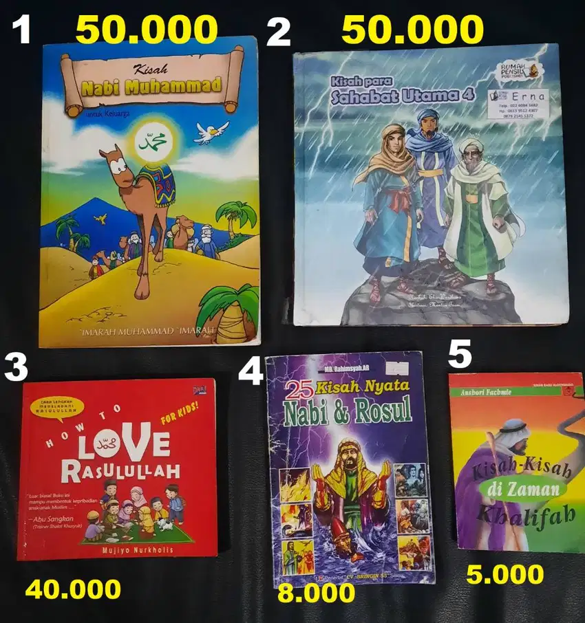 Buku buku Kisah Nabi & Rosul beserta Sahabat