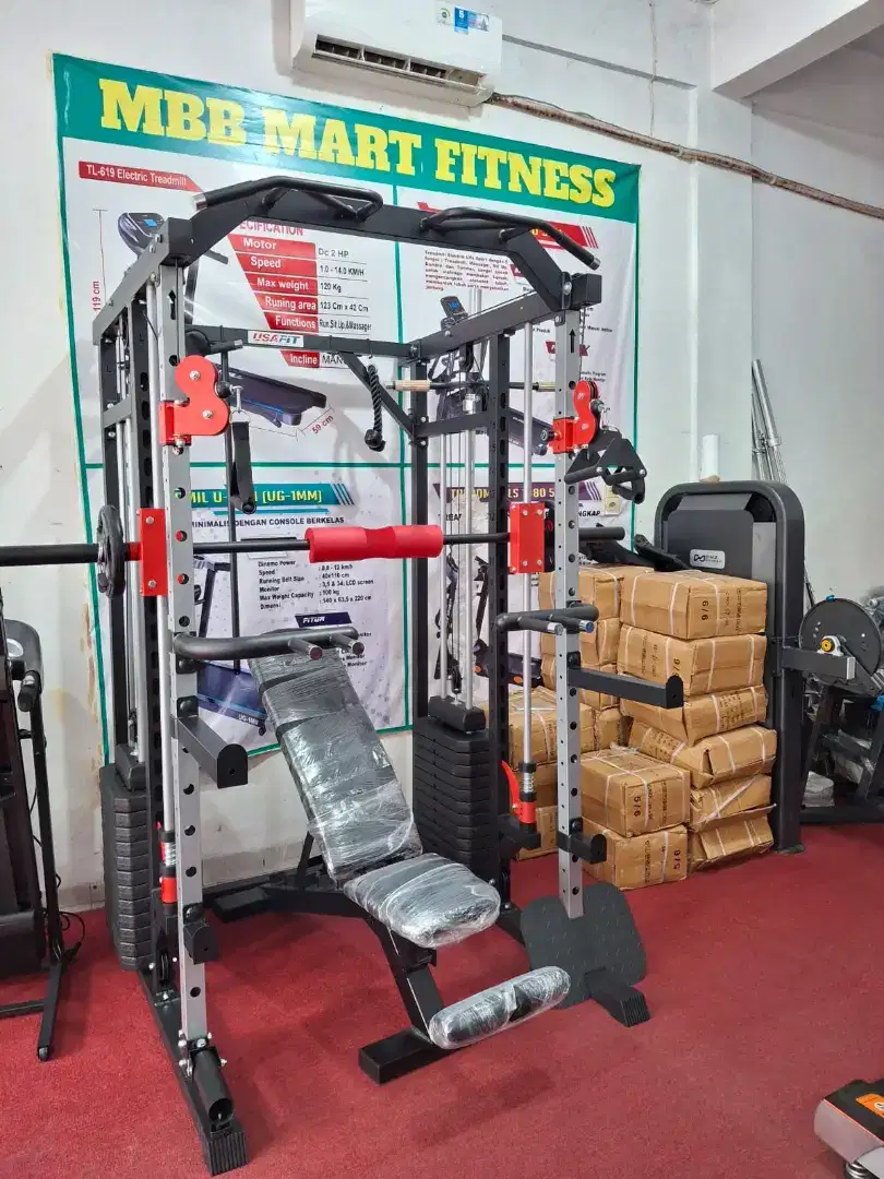 Alat Fitness Smith Machine Import USAFIT komplit