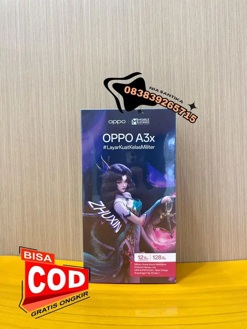 TERMURAH OPPO A3x 6+6/128 NEW SEGEL COD GRATIS ONGKIR