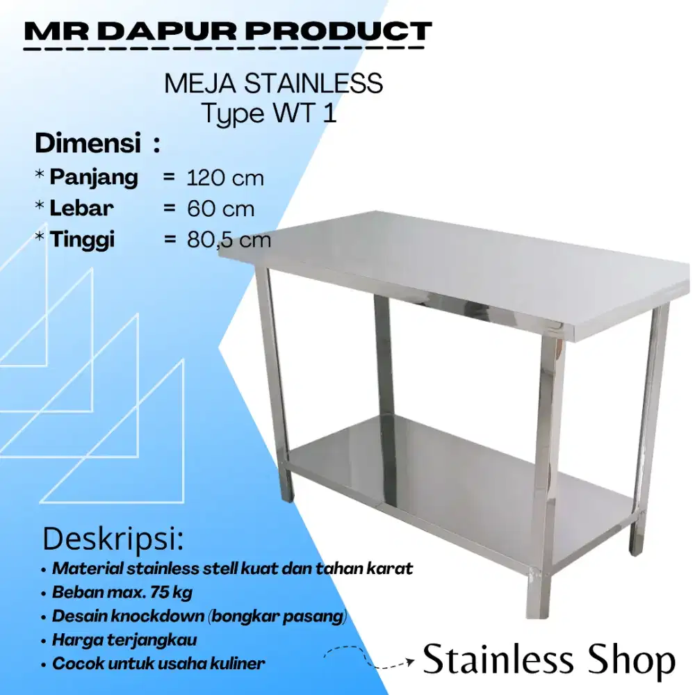 Meja prepair stainless