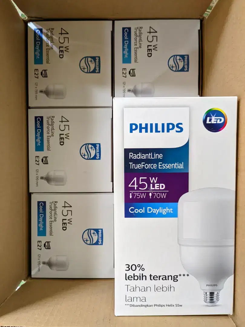 LAMPU LED PHILIPS 45 WATT 1 DUS ISI 6 BIJI