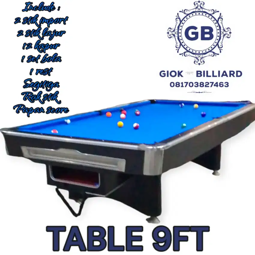 MEJA BILLIARD BILYAR BILIAR 9 FIT