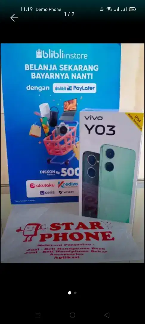 Vivo y03 4/128 promo