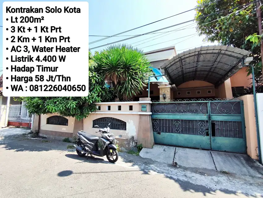 Kontrakan Area Dekat Manahan Solo, Dekat Alila Hotel, Alana Hotel