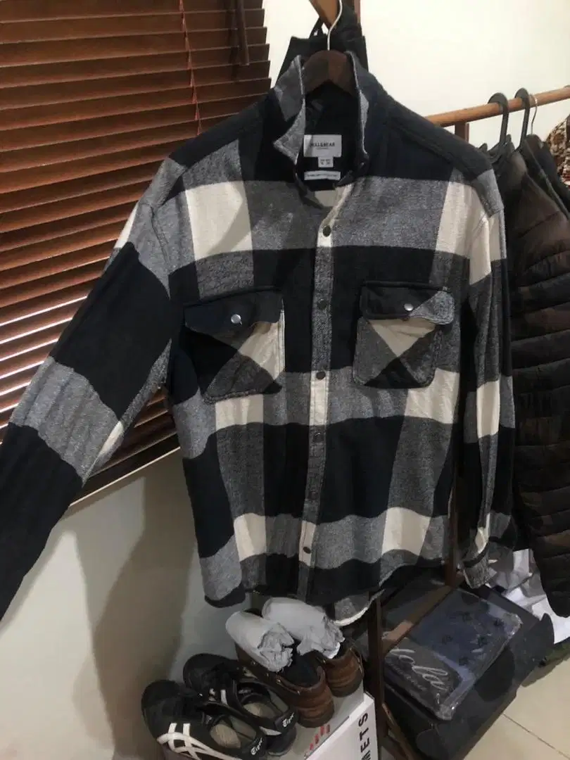 Kemeja Flannel Pull & Bear Original