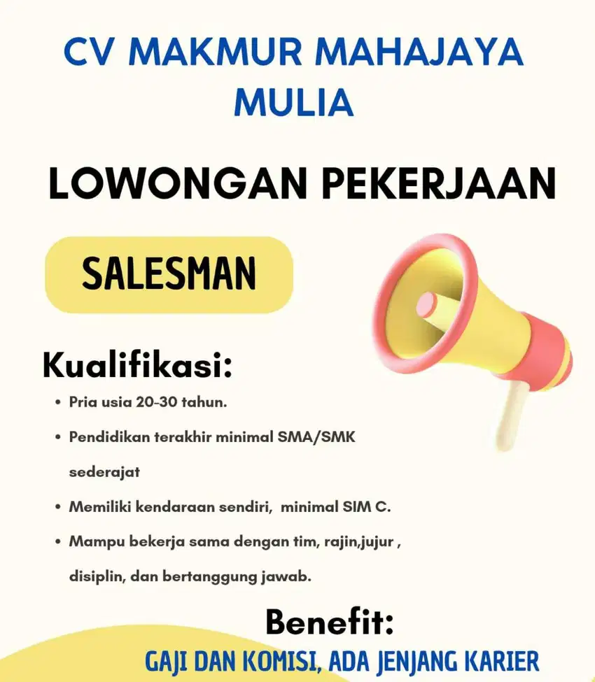 LOWONGAN SALESMAN