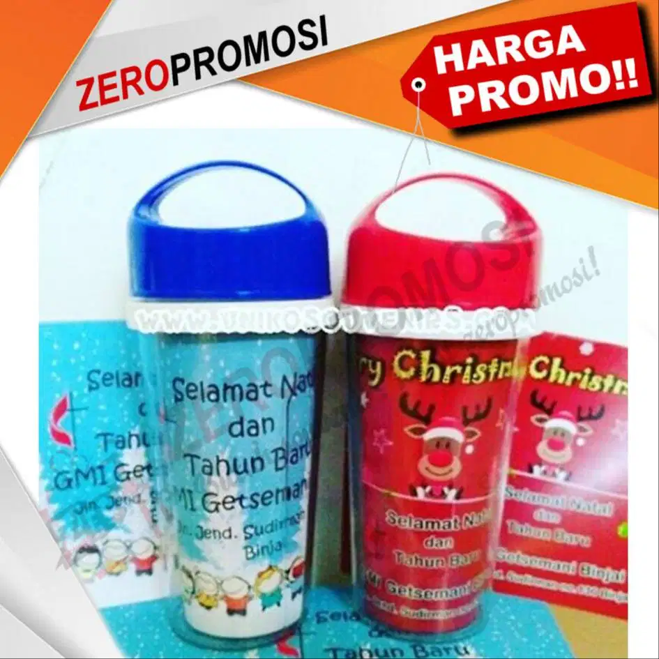 Tumbler Botol Minum Hadiah Gift Kado Natal Christmas Souvenir Hampers