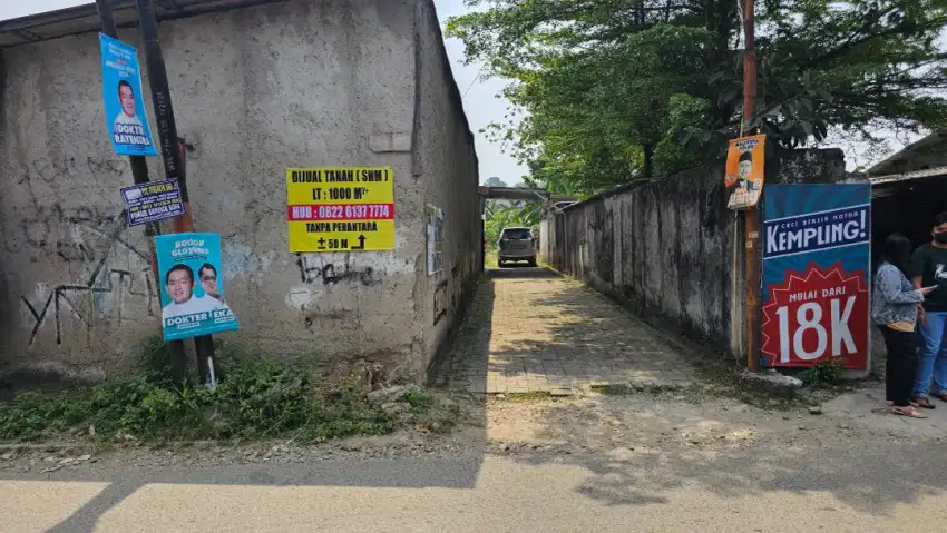 Dijual tanah LT 1015m2 SHM