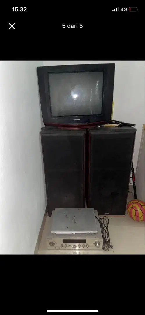 Jual murah aja udh dpt 4 item (tv,Speaker,dvd,ampli),