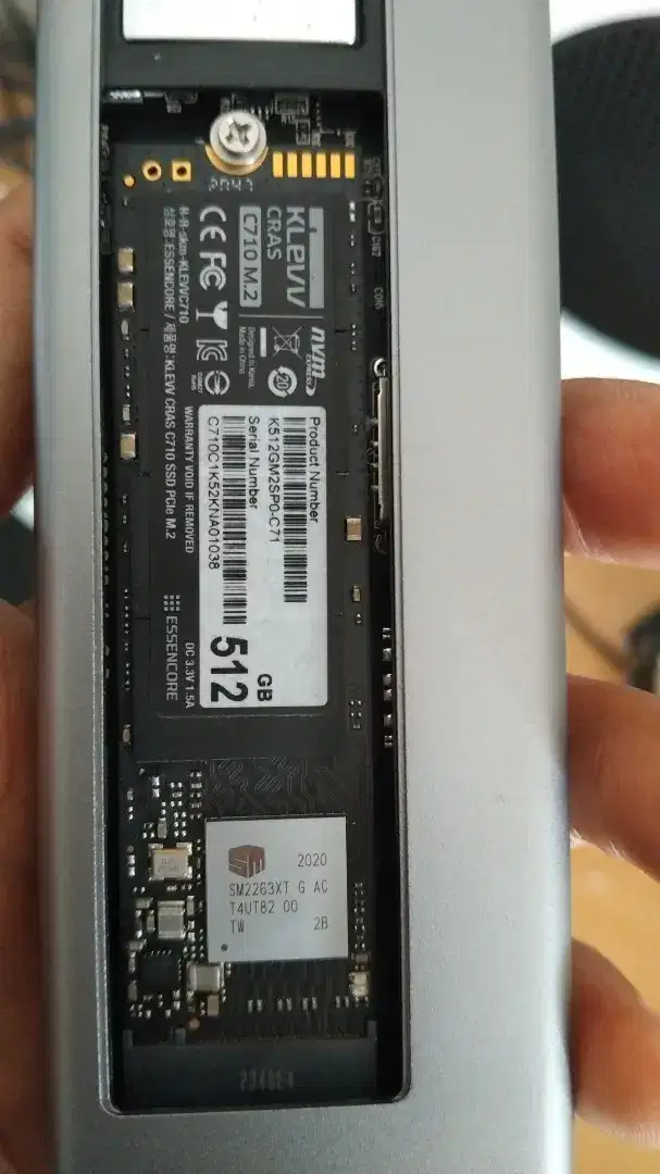 Ssd nvme klevv 512gb healt 100%