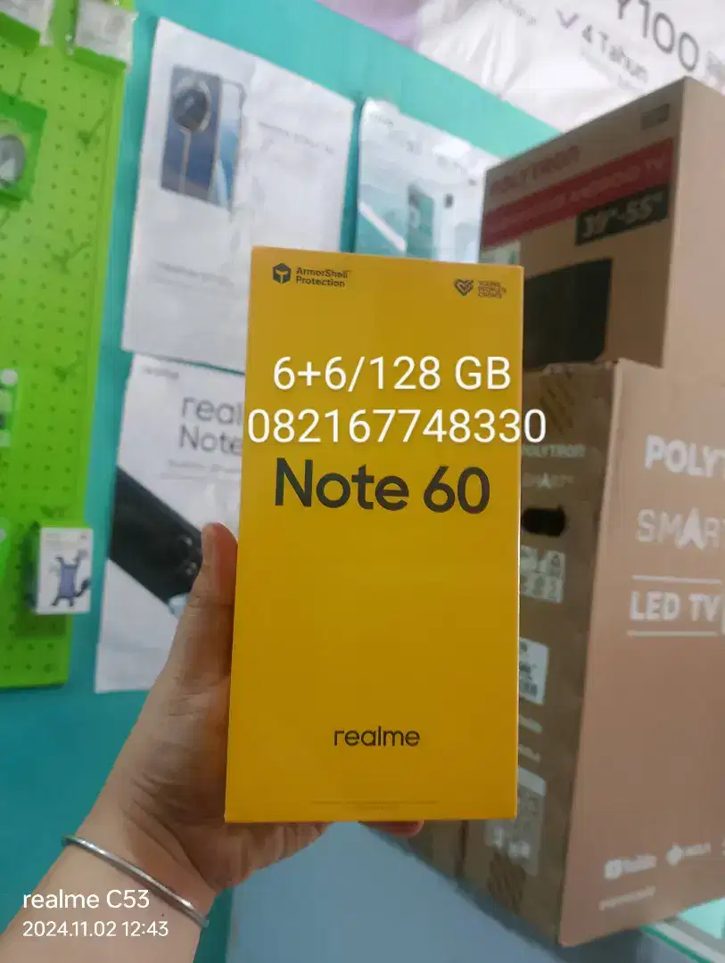 Realme note 60 6+6/128 GB Garansi resmi dan segel ori free anti gores