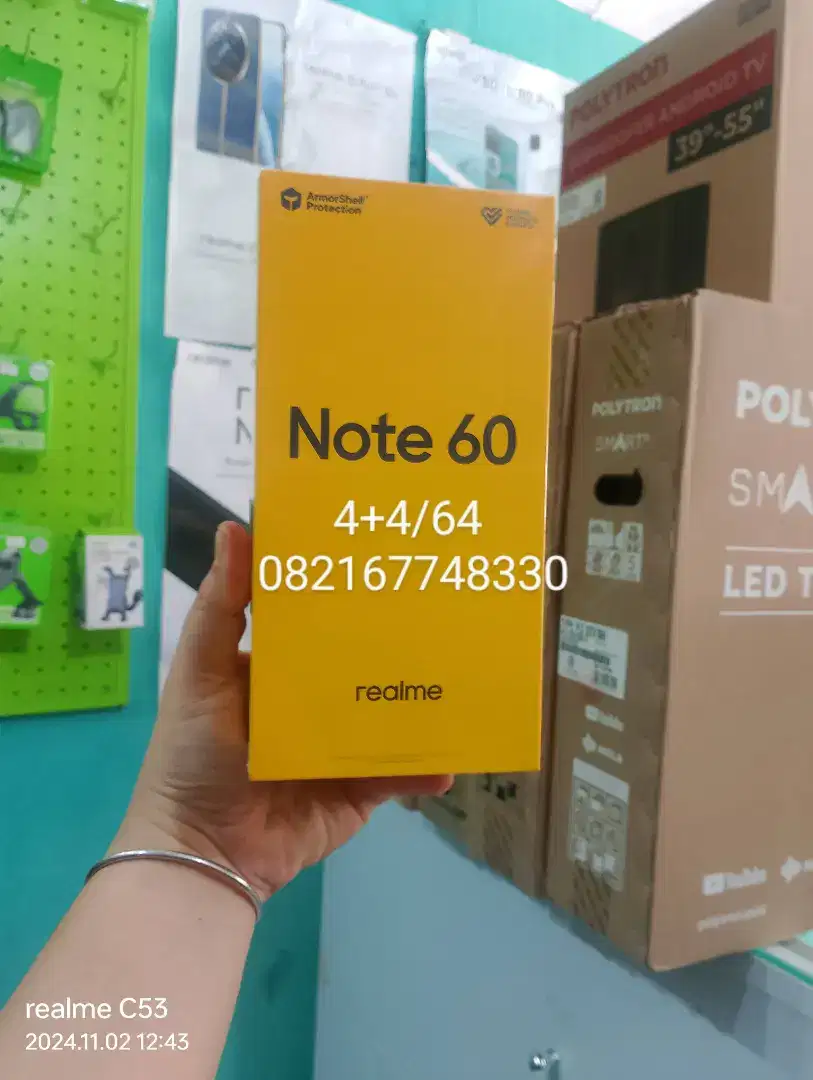 Realme note 60 4+4/64 GB Garansi resmi dan segel ori free anti gores