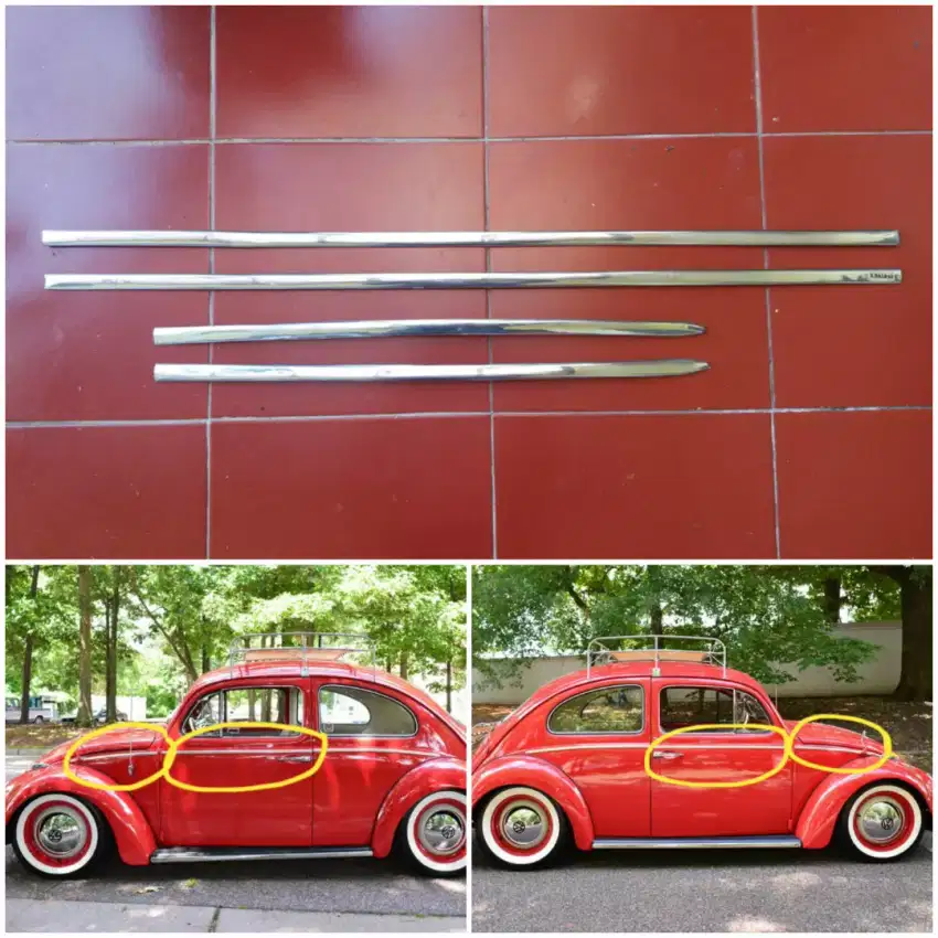 4 pcs List Lis Body VW Beetle Kodok Bello Belo thn 66 kebawah