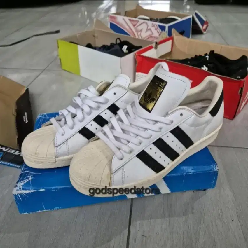 adidas superstar 80s white black original