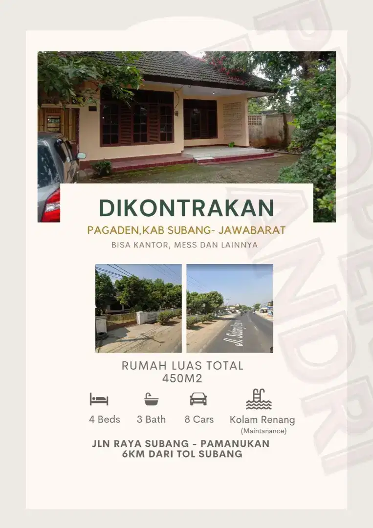 Dikontrakan rumah besar dan asri