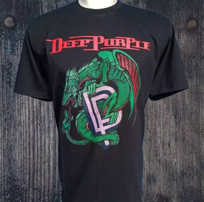 KAOS MUSIK BAND DEEP PURPLE / 100% KATUN COMBED 24S / BUILT UP