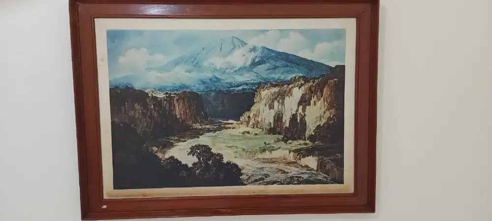 lukisan repro basuki abdullah ngarai valley minangkabau