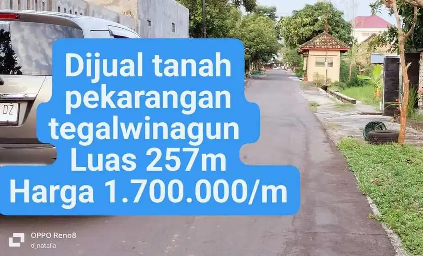 Dijual pekarangan di tegalwinagun Karanganyar