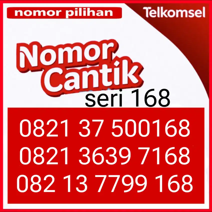 Nomor simpati rapih cantik 168