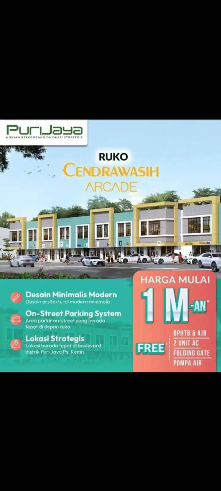 Ruko Cendrawasih 2lt free biaya surat