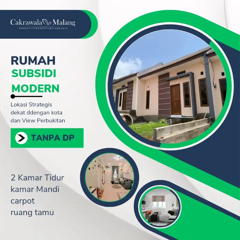 rumah murah cluster Boston dp 0% angsuran 1 juta flat