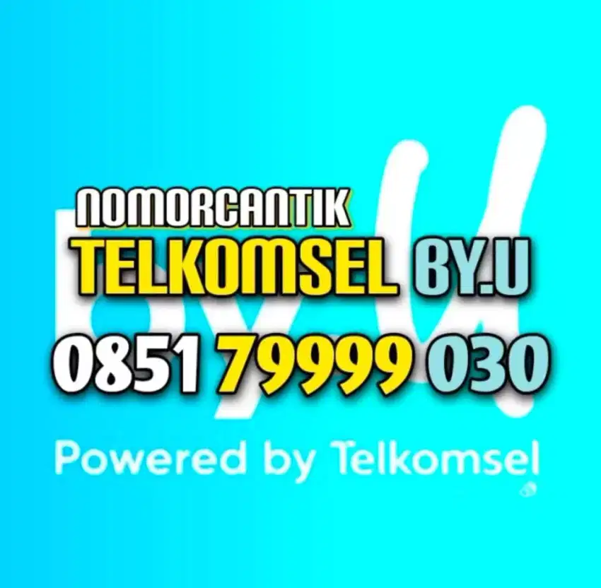 (bisa COD) nomor CANTIK kartu TELKOMSEL by.U byU HOKI RAPI 79999 030