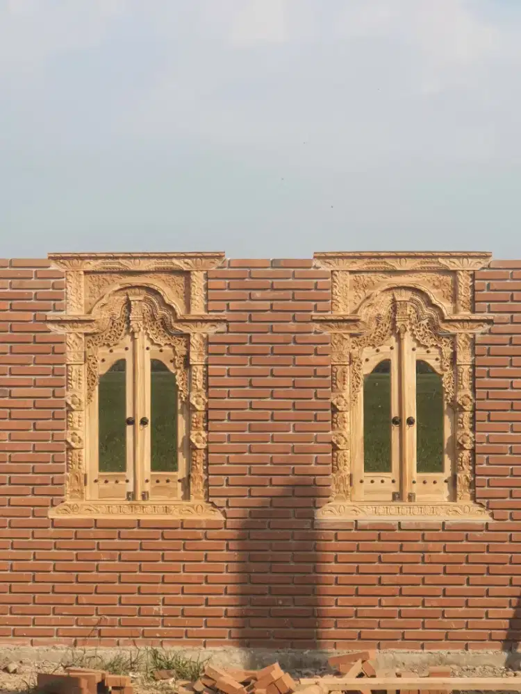 Ready stok jendela ukir berbagai motif dan ukuran