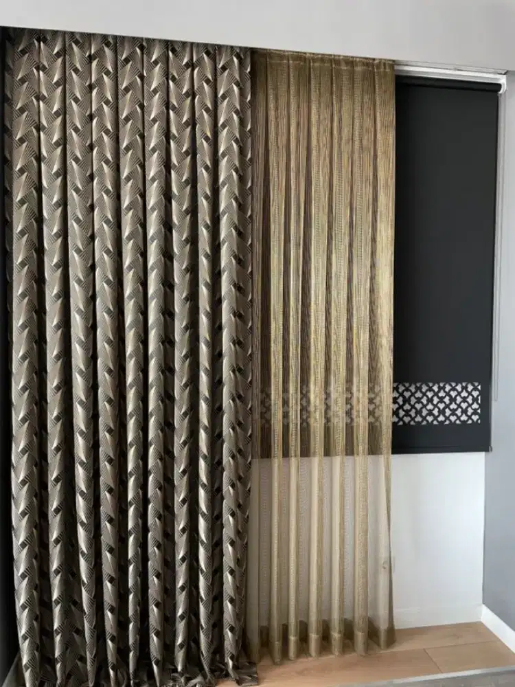 Jual gordyn gorden murah vertikal roll blind jasa wallpaper dinding vi