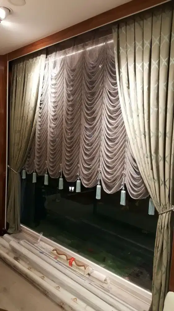 Jual gordyn gorden murah vertikal roll blind jasa wallpaper dinding vi