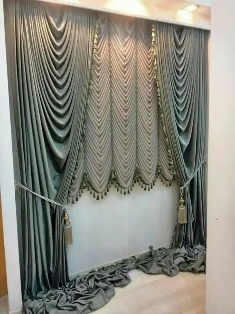 Jual gordyn gorden murah vertikal roll blind jasa wallpaper dinding vi