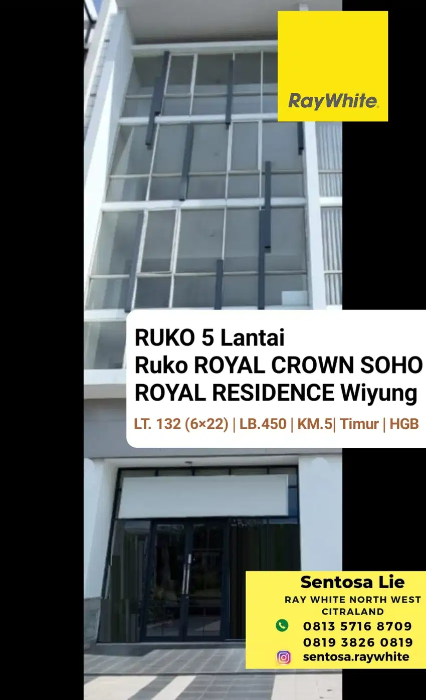 Dijual Ruko Royal Crown Soho Royal Residence Wiyung Surabaya dekat PTC