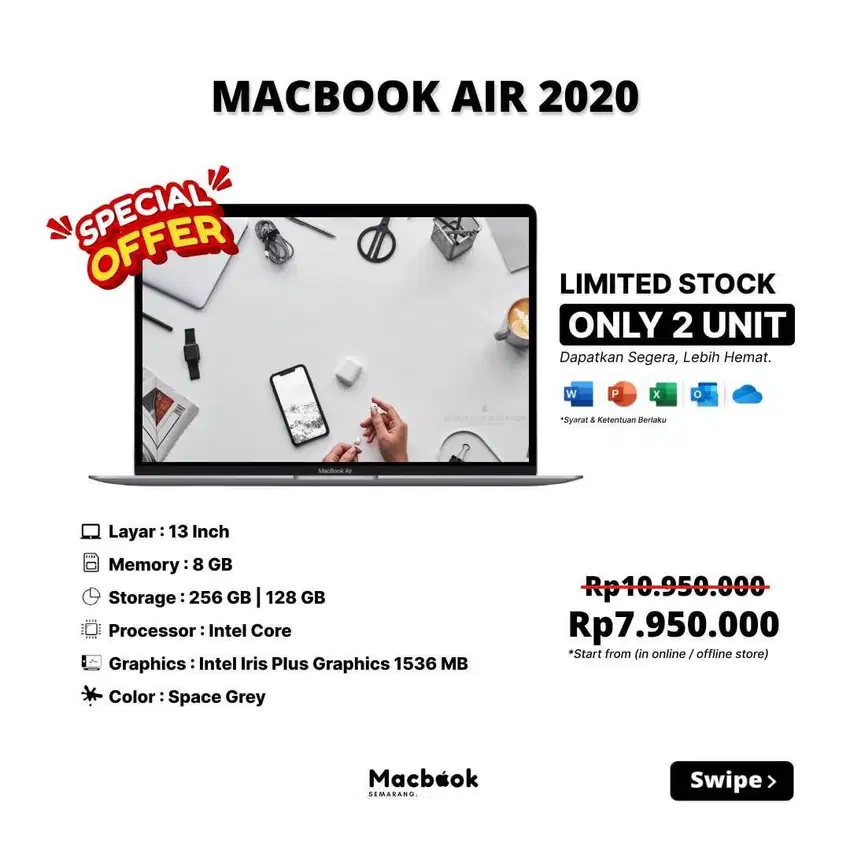 MacBook Air 2020 RAM 8/128 GB