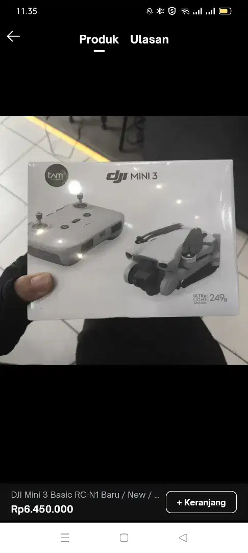 Drone Camera DJI Mini 3 kondisi baru