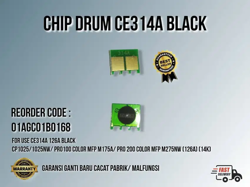 CHIP CP1025 (DRUM UNIT) [CE414A] FOR USE IN LASERJET CP10 Berkualitas