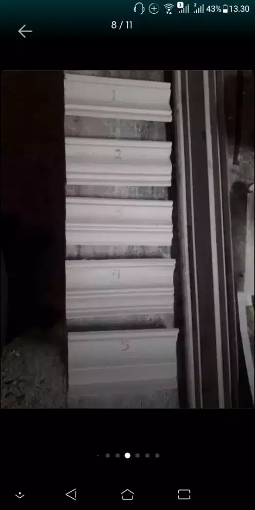 Lis Gypsum plafon PVC aluminium Kanopi Lis Gypsum plafon PVC