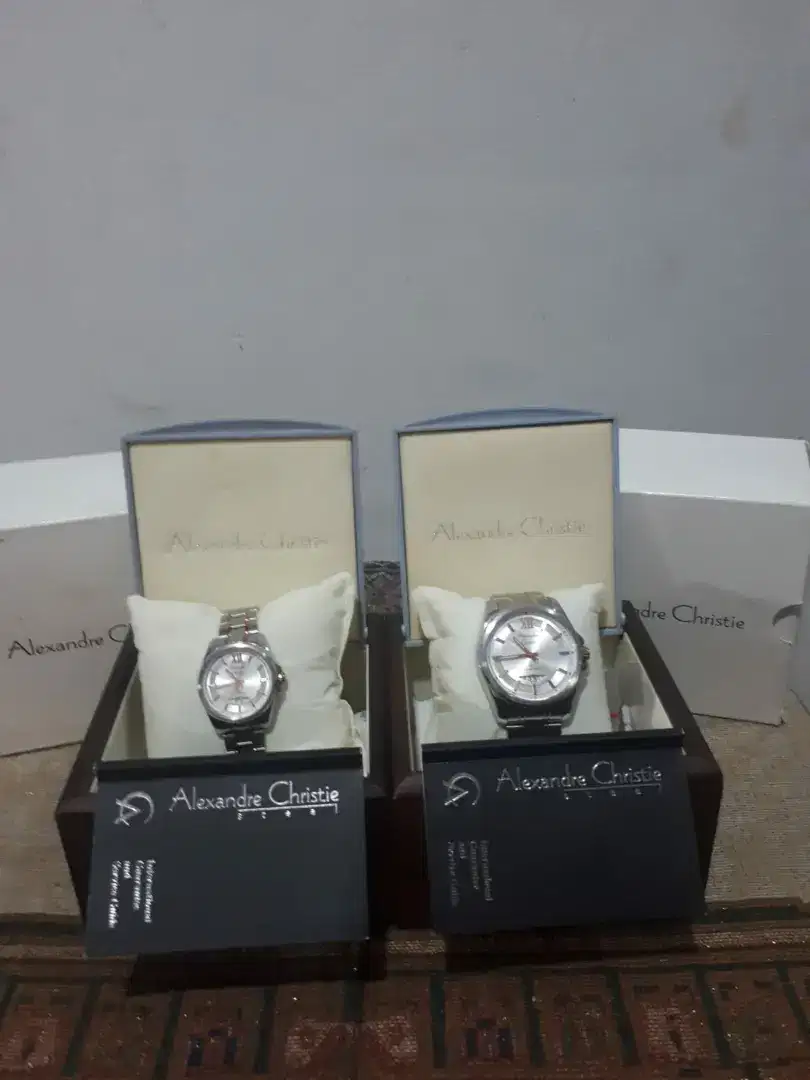 jual sepasang jam alexandre christie original