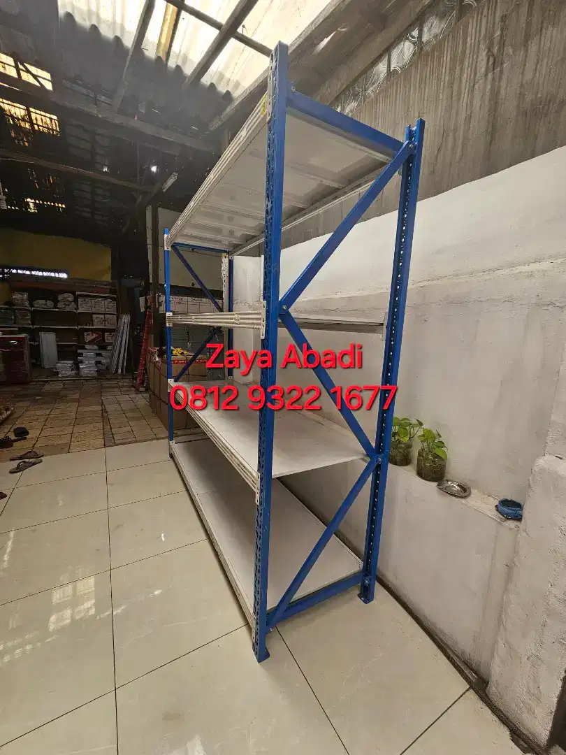 Rak Besi Gudang Light Duty Kapasitas ( 200 x 60 x 200cm ) 4 Level