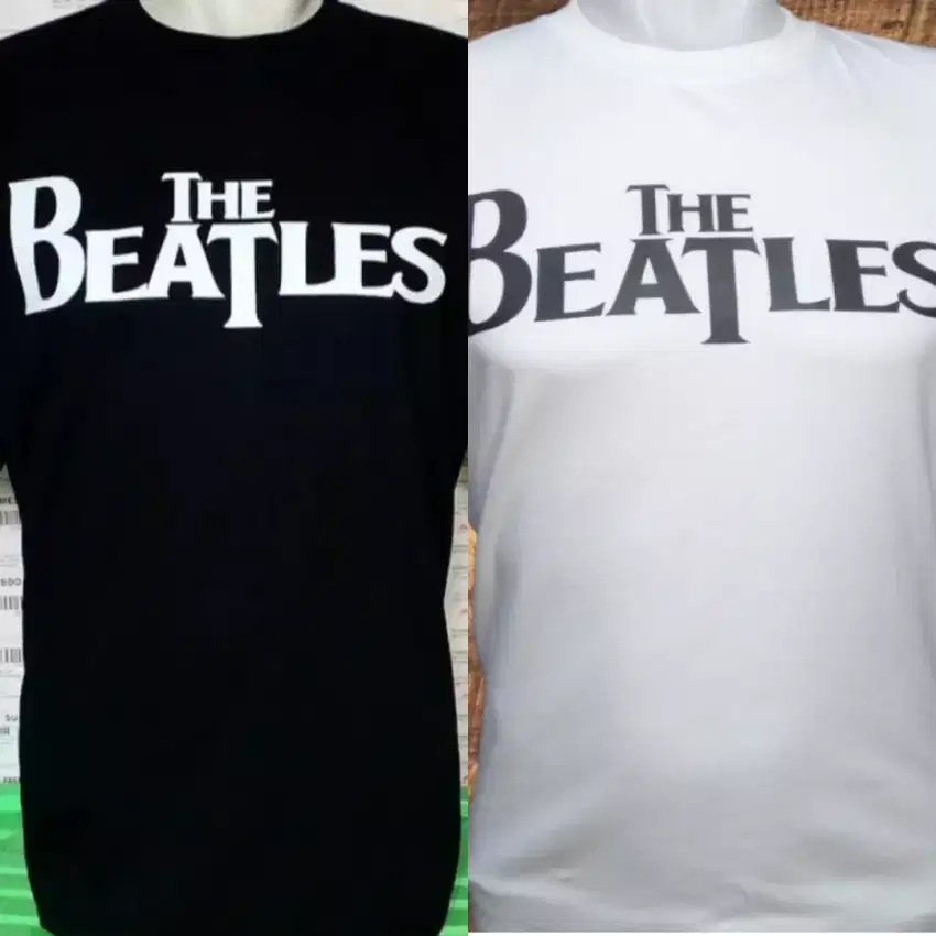 KAOS BAND THE BEATLES / BUILT UP / 100% KATUN COMBED 24S REAKTIF