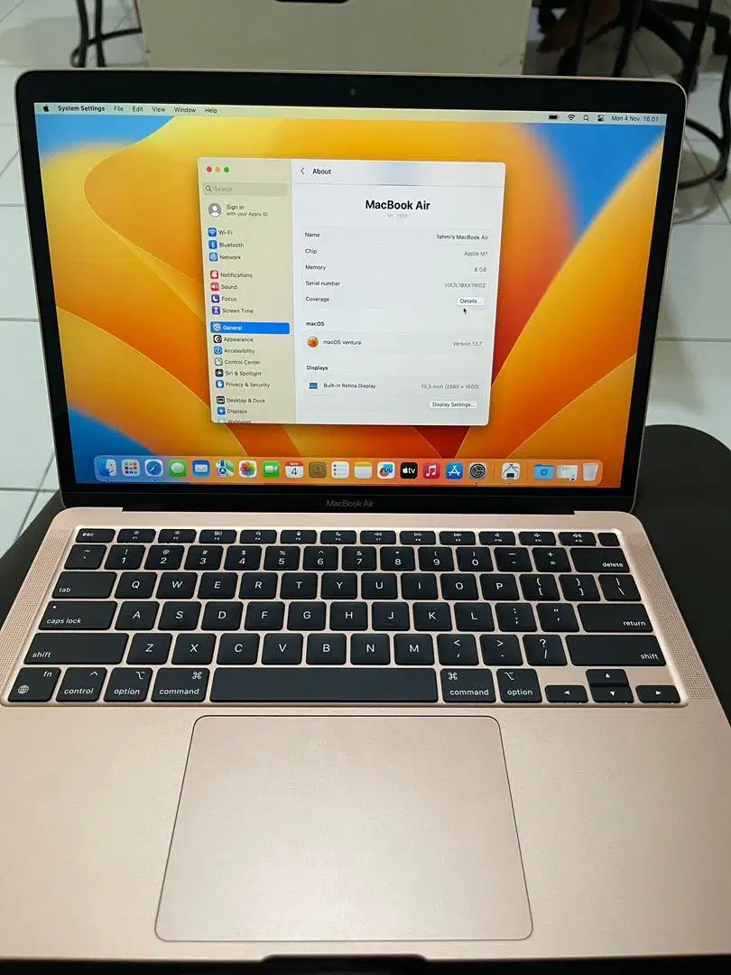 Macbook Air M1 8/256 ex ibox