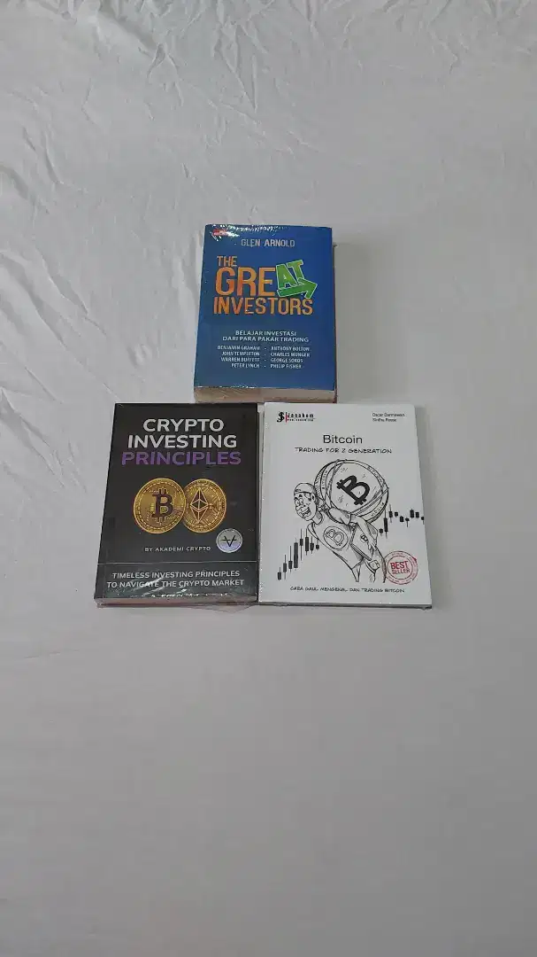 Buku edukasi investasi Crypto dan saham original ( paket 3 buku )