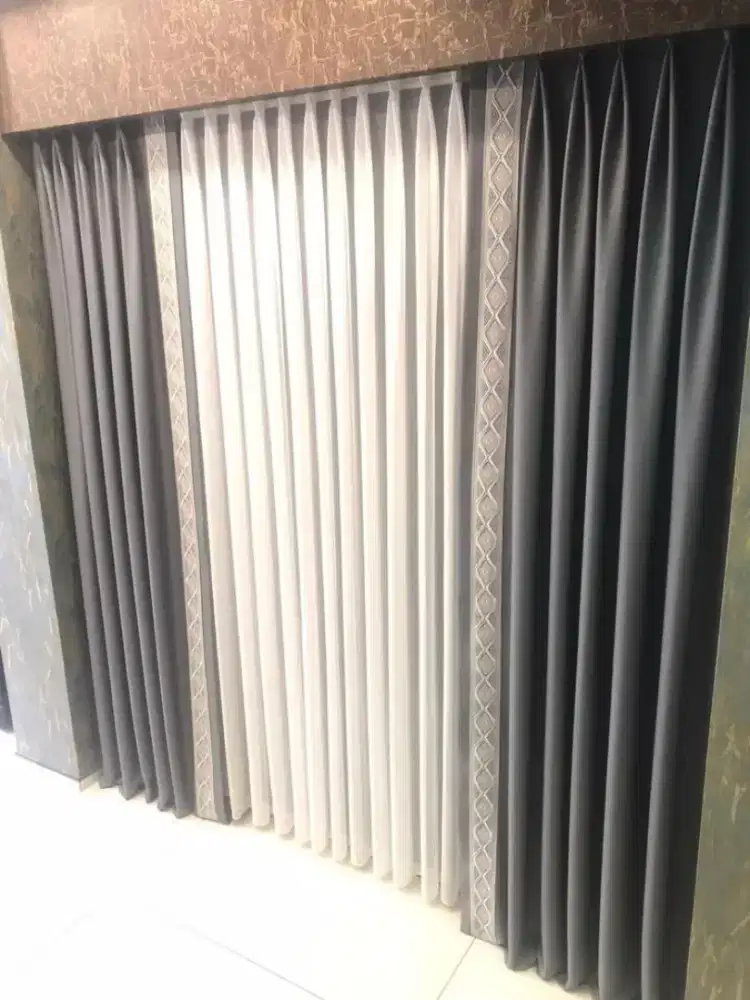 Jual gordyn gorden murah vertikal roll blind jasa wallpaper dinding vi