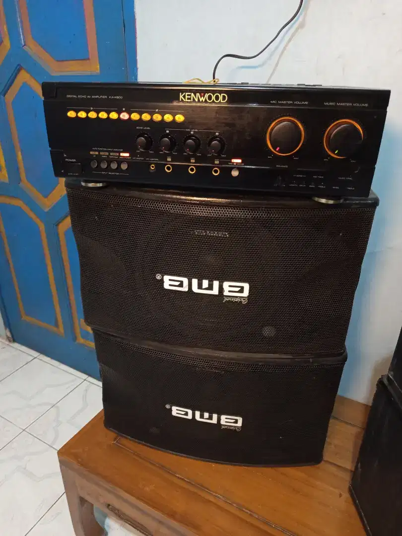 amplifier kenwood dan speaker bmb 10inci